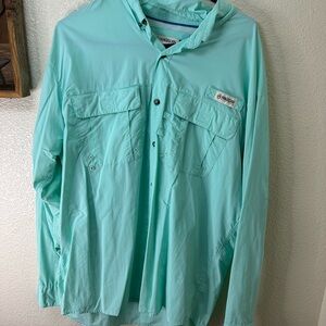 Magellan Outdoors Blue Lightweight Shirt Jacket